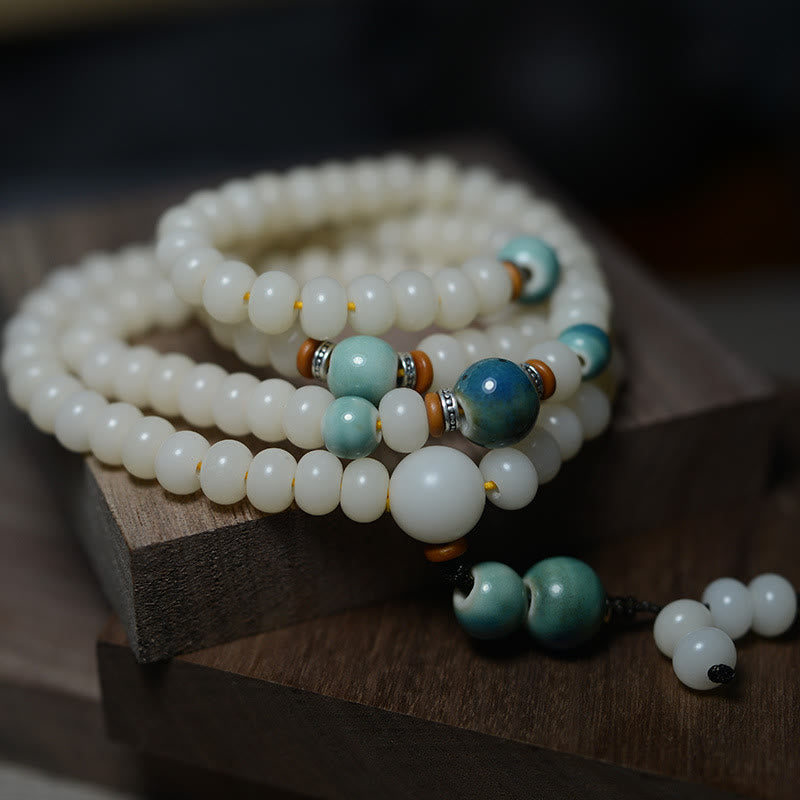 Buddha Stones 108 Koraliki Mala Nasiona Bodhi Trzymają Z dala Złe Duchy Spokojna Bransoletka