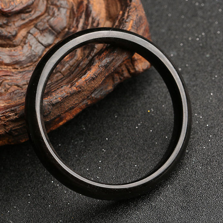 Buddha Stones Złoty połysk Obsydian Srebrny połysk Obsydian Ochrona Bransoletka Bangle