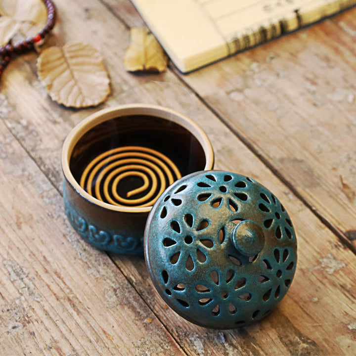 Buddha Stones Mini Puste Duchowe Medytacje Ceramiczne Małe Kadzielnice Dekoracja