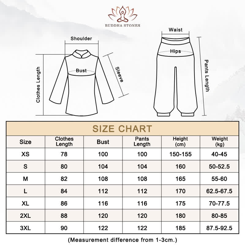 Buddha Stones Pomyślne Chmury Gradient Medytacja Modlitwa Duchowy Zen Tai Chi Qigong Praktyka Zestaw Ubrań Damskich - image 17