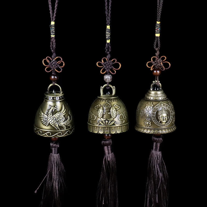 Buddha Stones Feng Shui Budda Koi Ryba Feniks Dzwon Wiatrowy Dzwon Szczęścia Dekoracja Ścienna - image 1