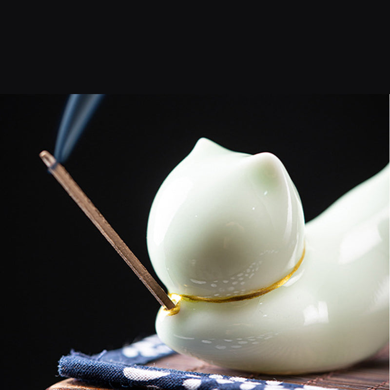 Uroczy kociak Panda Ceramic Blessing kadzielnica ozdoba - image 12