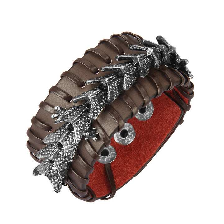 Bransoletka ochronna Dragon Leather Weave