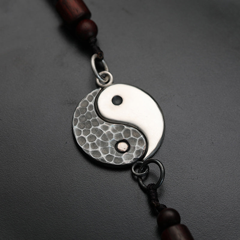 Buddha Stones 990 Srebro Sterlingowe Naszyjnik Yin Yang Równowaga Harmonia Wisiorek - image 2