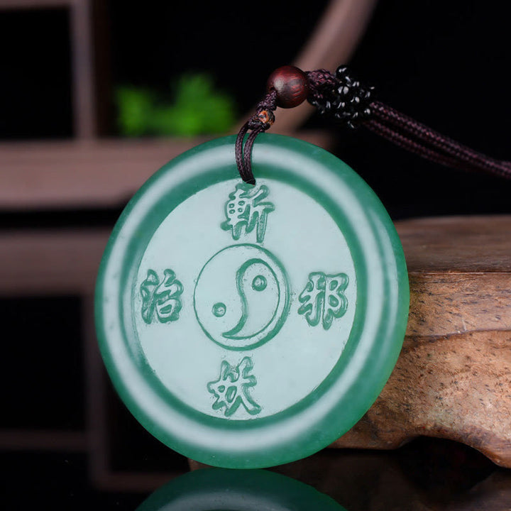 Naszyjnik z wisiorkiem Buddha Stones Green Aventurine Yin Yang Balance - Zielony awenturyn (szczęście ♥pozytywność) - image 1