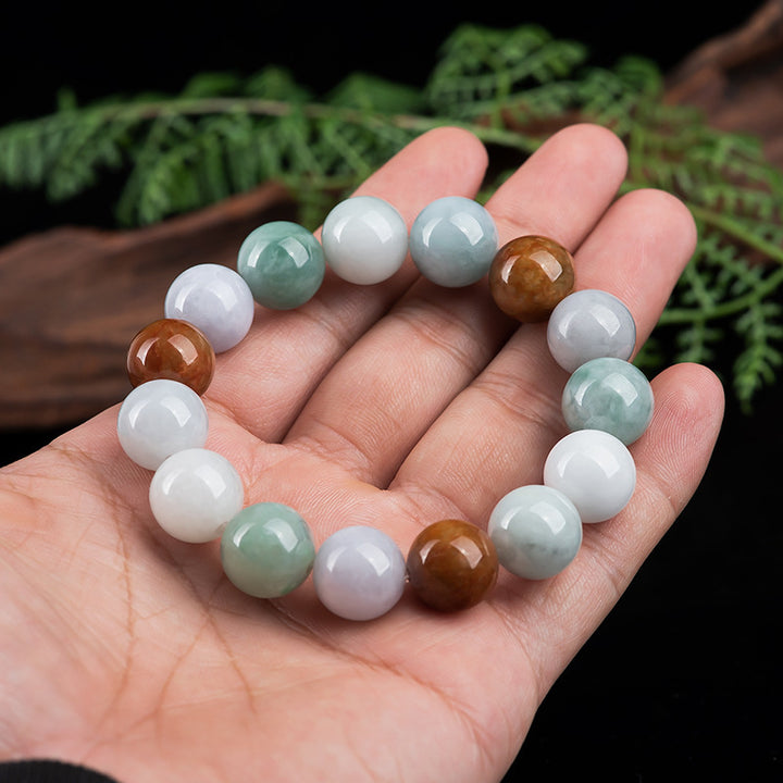Bransoletka ochronna z naturalnego jadeitu z Buddha Stones