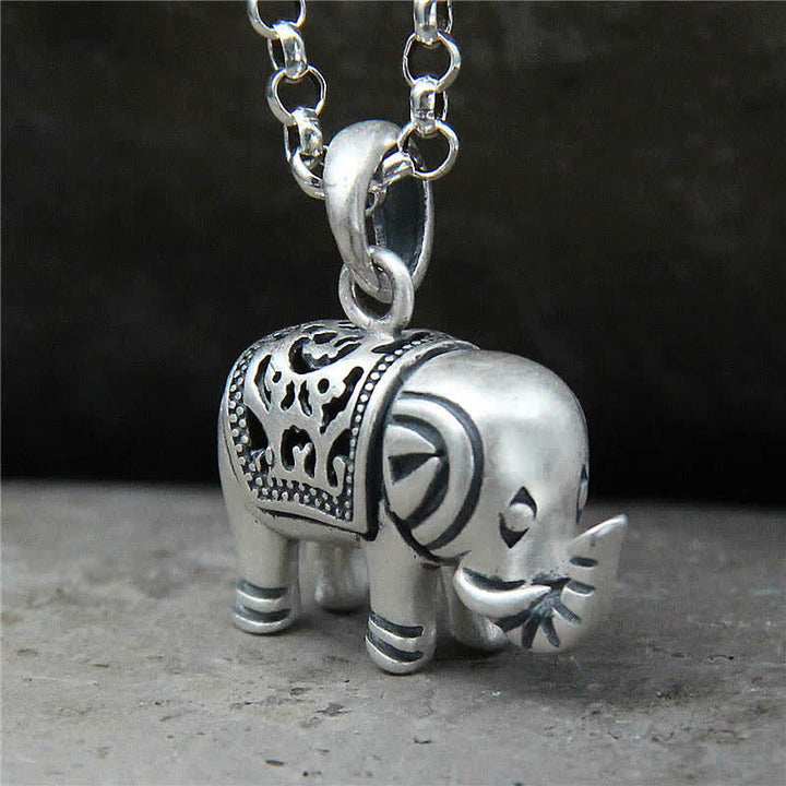 Naszyjnik Buddha Stones 990 Srebro Sterling Siła Słonia Wisiorek