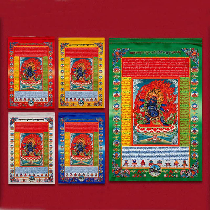 Buddha Stones Tybetańska flaga modlitewna Windhorse Budda w 10 kolorach, uzdrawiająca i pomyślna - image 15
