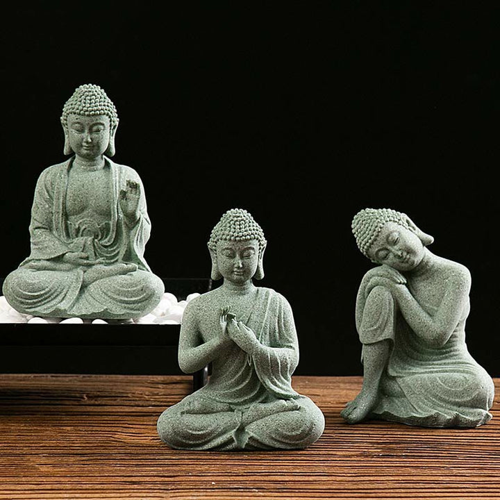 Buddha Stones Tybetańska Medytacja Kontemplacja Budda Spokój Współczucie Statua Figurka Dekoracja