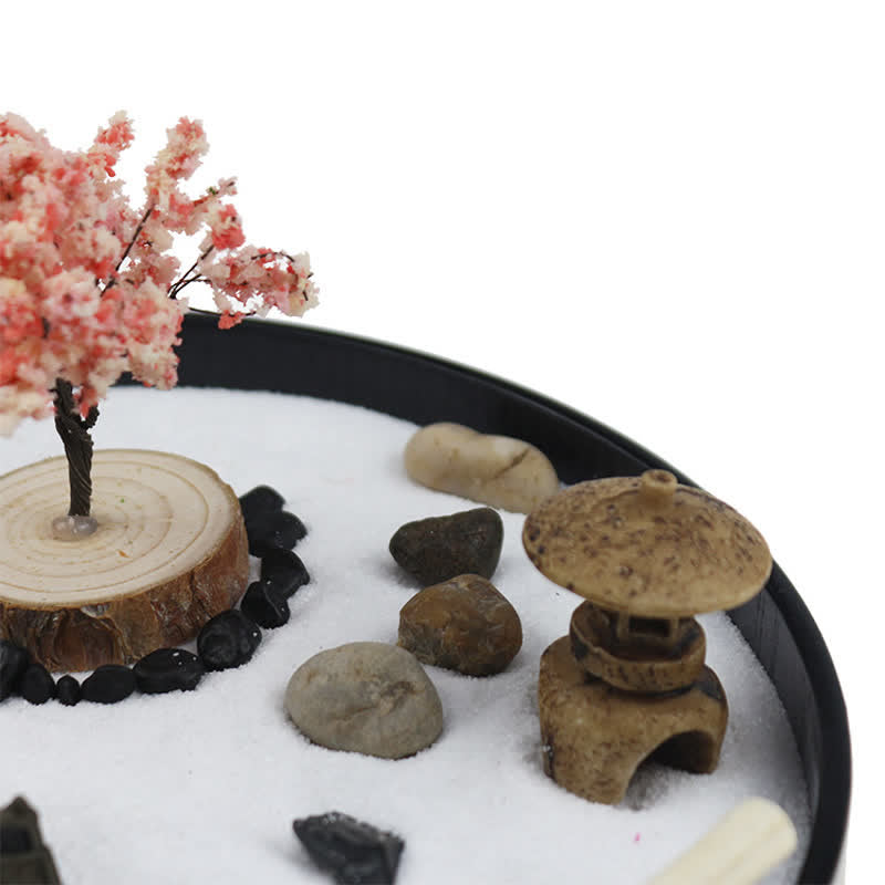 Buddha Stones Drzewo Mały Most Krajobraz Medytacja Spokój Zen Dekoracja Ogrodowa