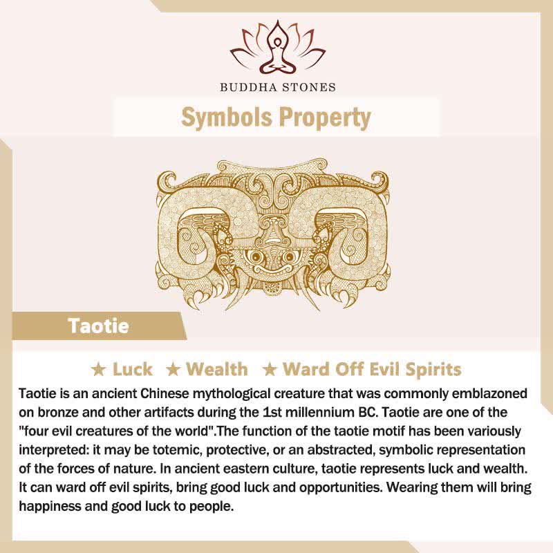 Buddha Stones Szczęśliwe Mityczne Stworzenie Pierścień Taotie Wealth Tytanowa Stal