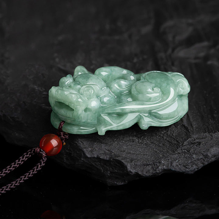 Buddha Stones Jade PiXiu Bogactwo Szczęście Naszyjnik Wisiorek - image 2