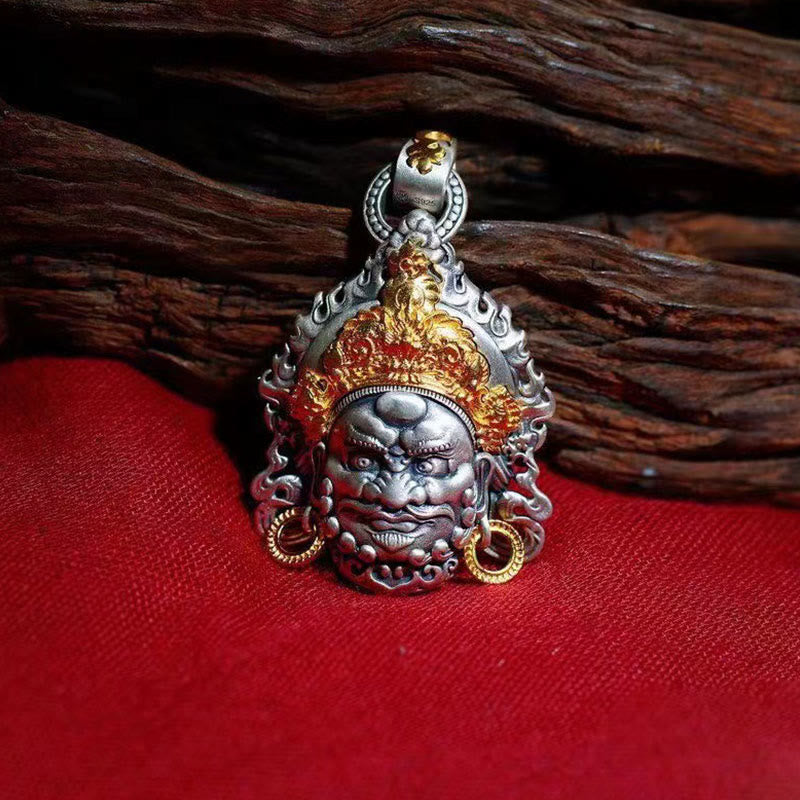 Buddha Stones Żółty Bóg Bogactwa Amulet Miedziany Naszyjnik Szczęścia Wisiorek