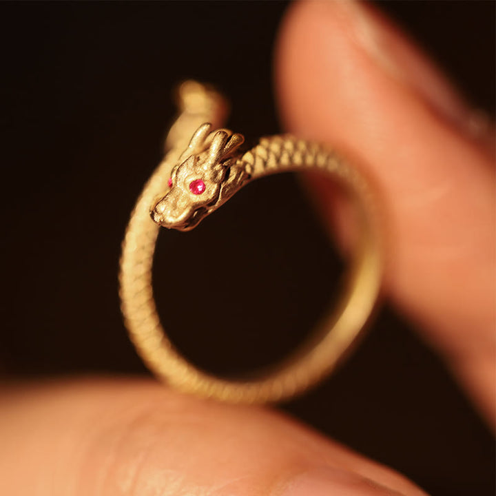 Buddha Stones 925 Srebro Sterling Vintage Rok Smoka Szczęście Ochrona Siła Regulowany Pierścień - image 9