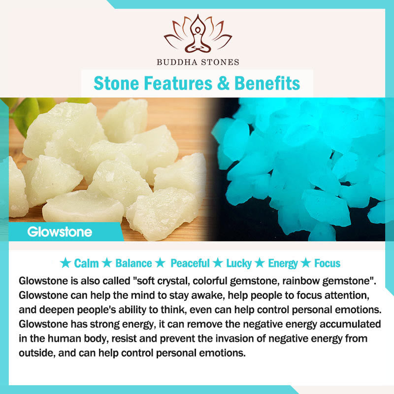 Buddha Stones FengShui Lucky PiXiu Glowstone Bransoletka Bogactwa