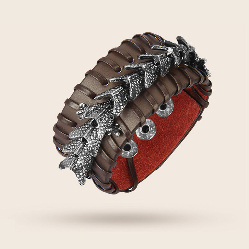 Bransoletka ochronna Dragon Leather Weave