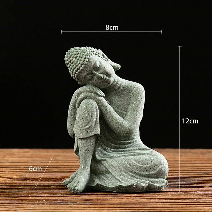 Buddha Stones Tybetańska Medytacja Kontemplacja Budda Spokój Współczucie Statua Figurka Dekoracja