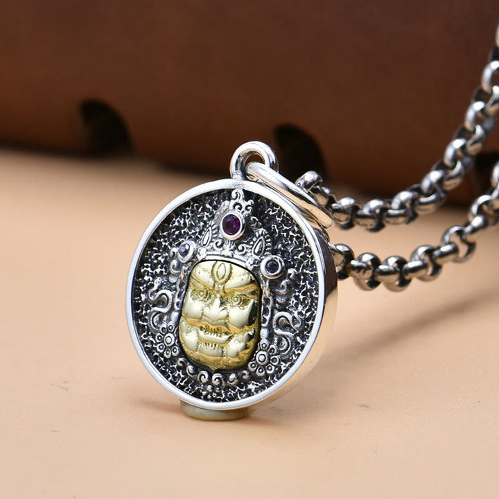 Buddha Stones 925 Srebro Sterlingowe Zakiram Bogini Bogactwa Dorje Wadżra Duchowy Naszyjnik Wisiorek
