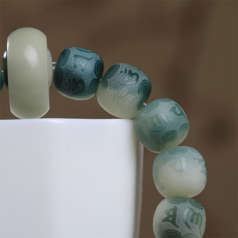 Buddha Stones Nasiona Bodhi Om Mani Padme Hum Grawerowana Bransoletka Odpędzająca Złe Duchy