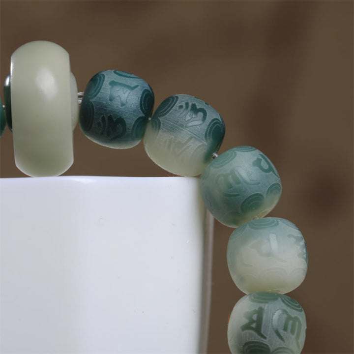 Buddha Stones Nasiona Bodhi Om Mani Padme Hum Grawerowana Bransoletka Odpędzająca Złe Duchy