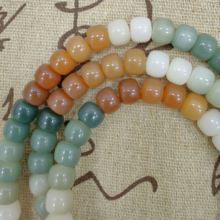 Buddha Stones 108 Mala Beads Gradient Bodhi Seed Green Tara Budda Grawerowany Pokojowy Bransoletka Harmonii