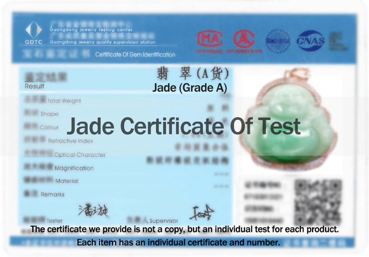 925 Srebrny naszyjnik z naturalnym jadeitem i śmiejącym się Buddą, łańcuszek z wisiorkiem - image 13