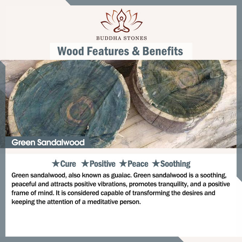 Bransoletka Buddha Stones Bodhi Seed Green Sandalwood Lotus Peace Buckle Harmony Double Wrap