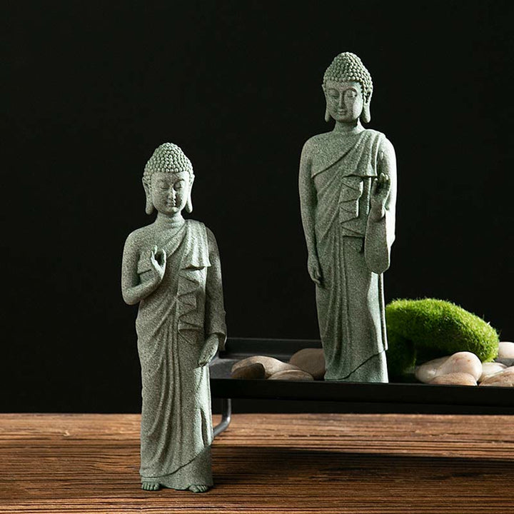 Buddha Stones Tybetańska Medytacja Kontemplacja Budda Spokój Współczucie Statua Figurka Dekoracja