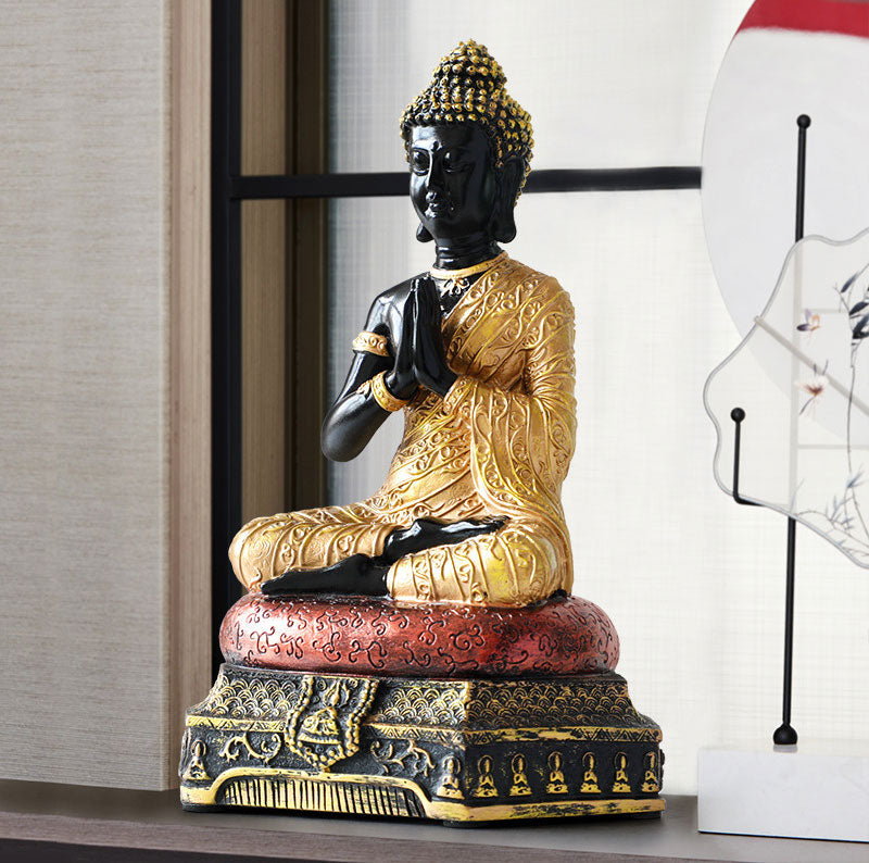 Buddha Stones, żywiczna statua Buddy Współczucia, dekoracja - image 16