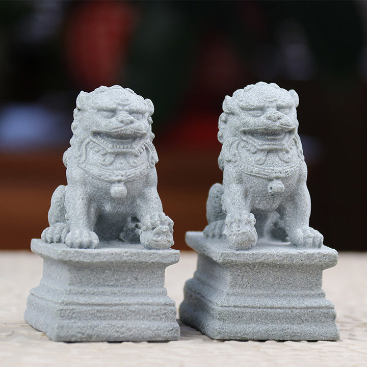 Buddha Stones Lew Fu Foo Psy Słoń Odpędzają Zło Błogosławieństwo Dekoracja Domu - image 1