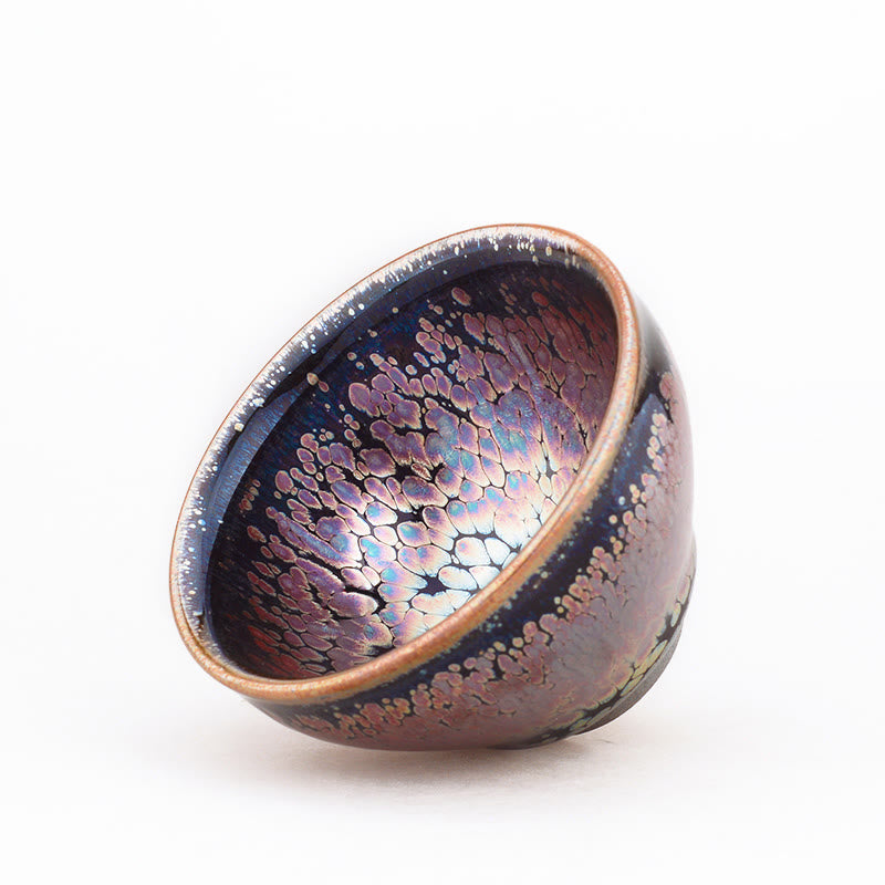 Buddha Stones Ręcznie robiony wzór roślinny Sukulenty Chiński Jianzhan Ceramiczny kubek do herbaty Tenmoku Kung Fu