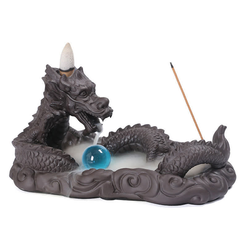 Dekoracja kadzielnicy chroniąca kwiaty Dragon Playing Ball