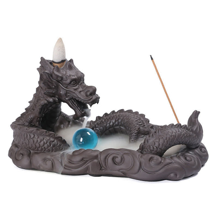 Dekoracja kadzielnicy chroniąca kwiaty Dragon Playing Ball