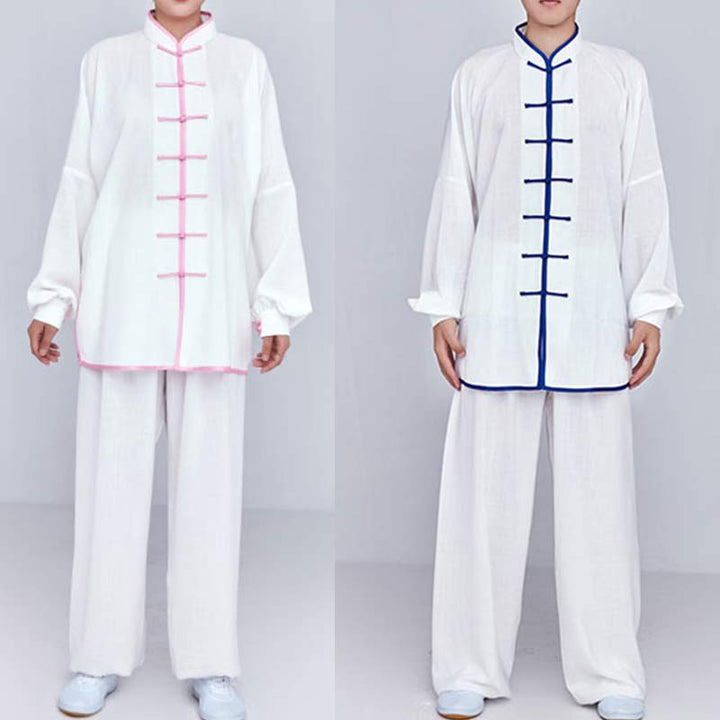 Buddha Stones Medytacja Zen Modlitwa Duchowa Tai Chi Qigong Praktyka Unisex Haft Odzież Zestaw - image 11