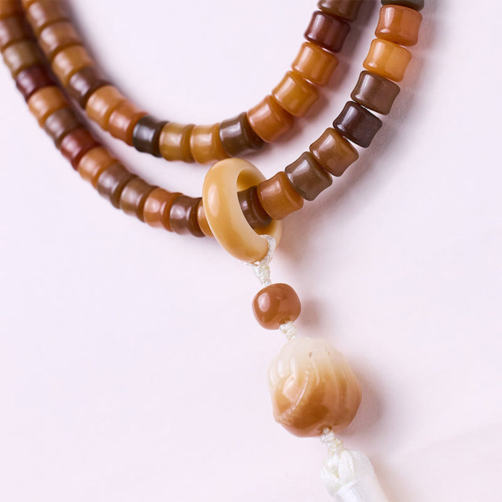 Buddha Stones 108 Mala Beads Bodhi Seed Budda Ręka Lotos Grawerowana Bransoletka Harmonii