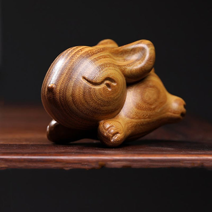 Buddha Stones Zielone Drzewo Sandałowe Małe Mini Słodkie Króliczki Króliczki Dekoracje Pokoju