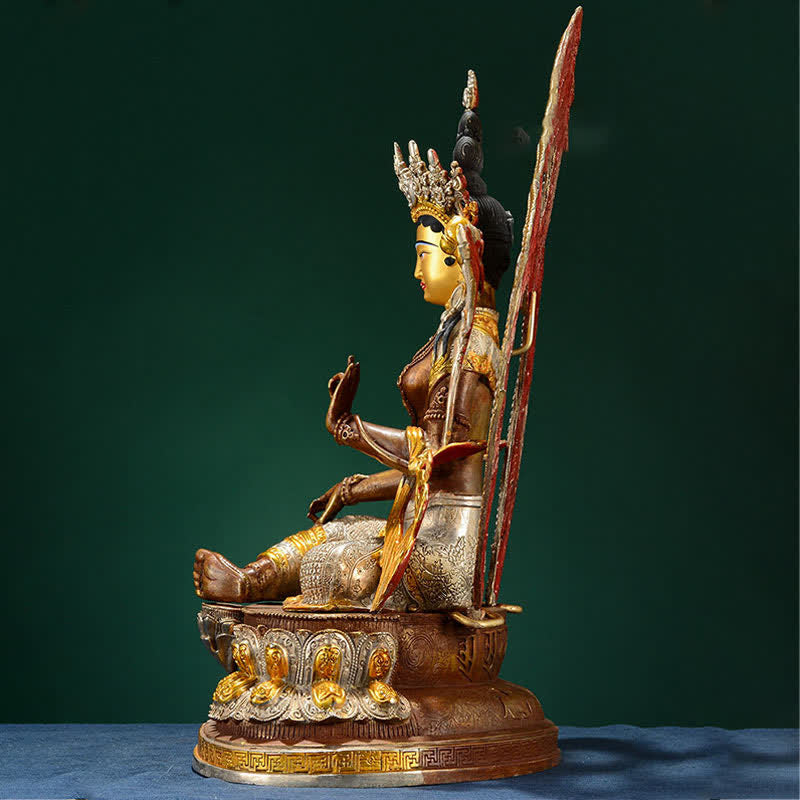 Bodhisattwa Zielona Tara Nadzieja Miedziana Statuetka Dekoracja - image 5