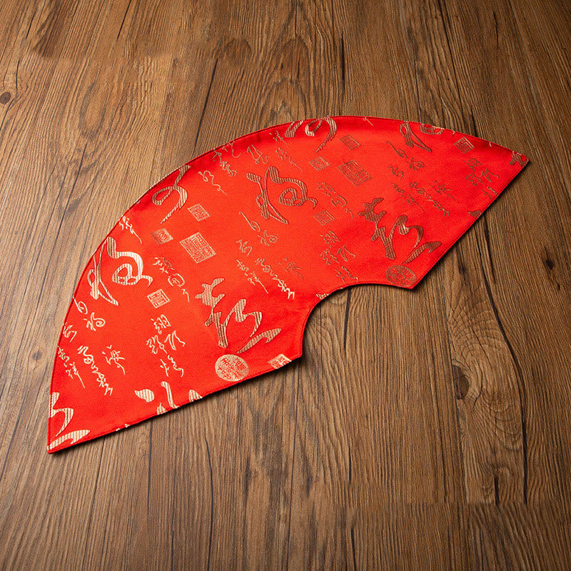 Podkładka pod Buddha Stones Vintage Sea Wave Bamboo Plum Blossom, podkładka pod kubek z haftem Kung Fu Tea Mat