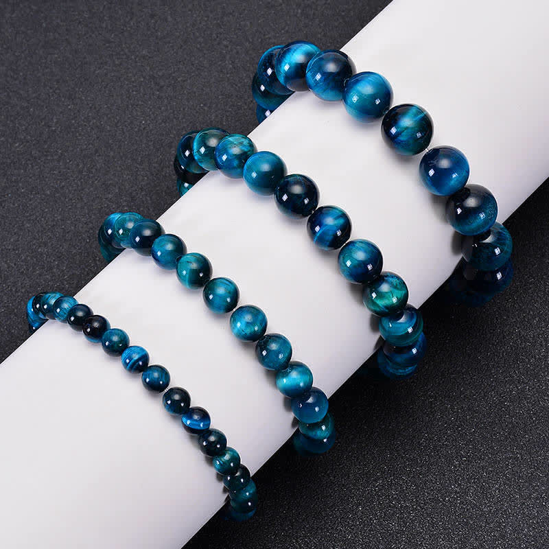 Bransoletka ochronna Buddha Stones Blue Tiger Eye - image 9