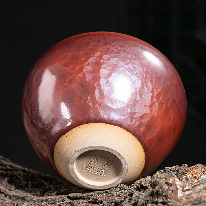Buddha Stones ręcznie robione chińskie Jianzhan Lotus Design Ceramiczny kubek do herbaty Kung Fu