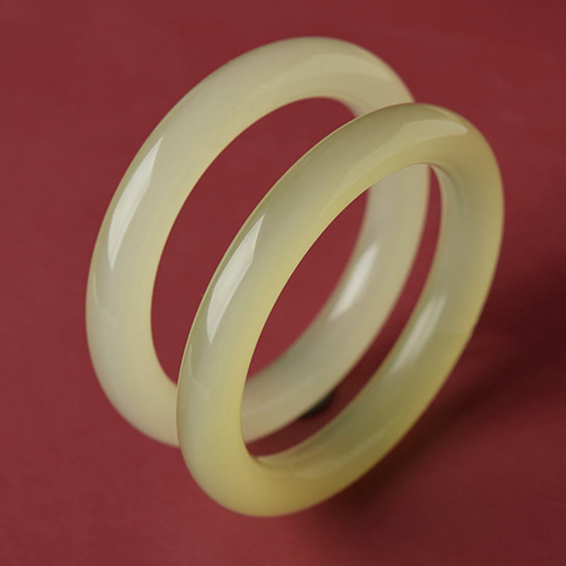 Buddha Stones Naturalne Afganistan Jade Obfitość Bransoletka Mankiet Bangle