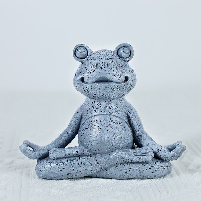 Medytujący Zen Pies Kot Żaba Dekoracja - image 11