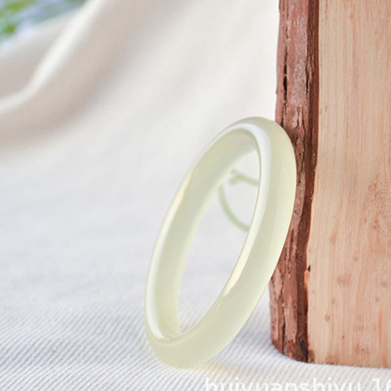 Buddha Stones Naturalne Afganistan Jade Obfitość Bransoletka Mankiet Bangle - image 10