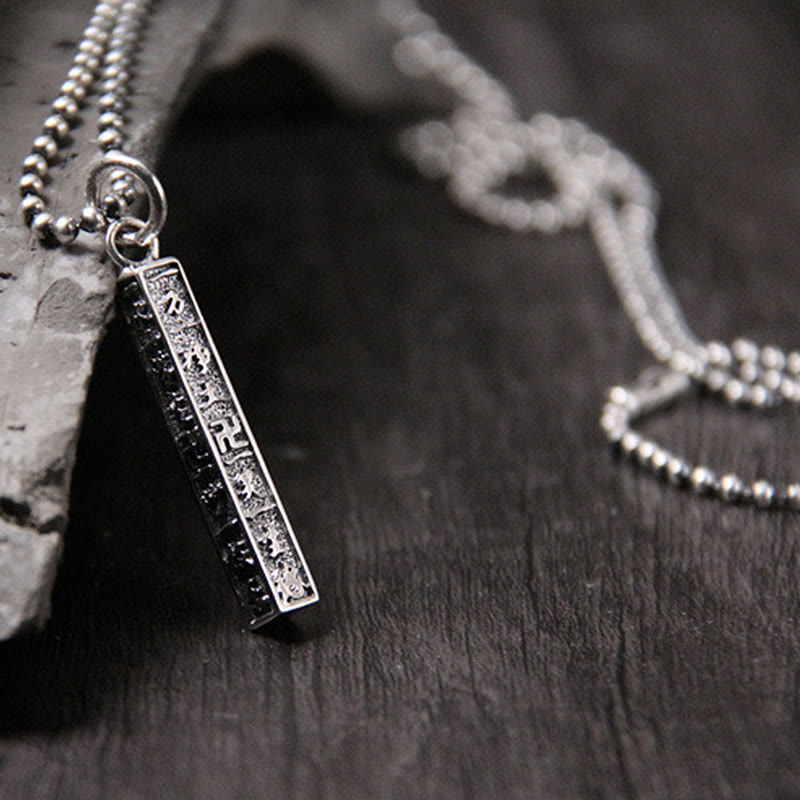 Buddha Stones 925 Srebro Sterling Tybetański Om Mani Padme Hum Budda Swastyka Symbol Mądrości Naszyjnik Wisiorek - image 5