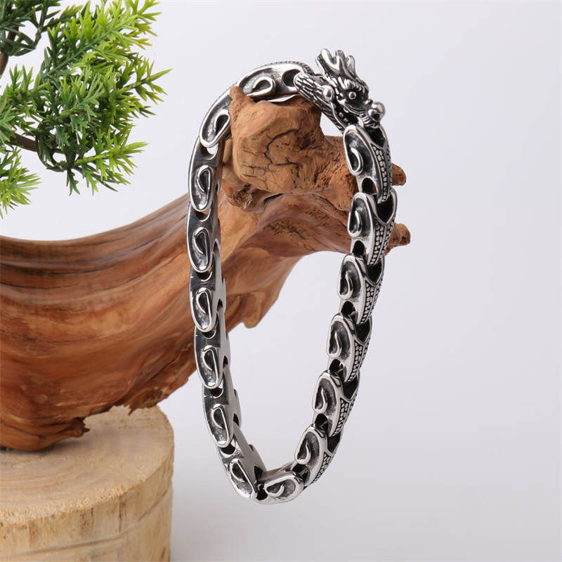 Bransoletka ze stali tytanowej Dragon Luck