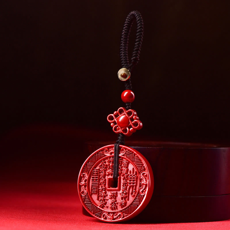 Buddha Stones Naturalne Duchy Górskie Cinnabar Wydaj Pieniądze Bagua Błogosławieństwo Naszyjnik Wisiorek Brelok