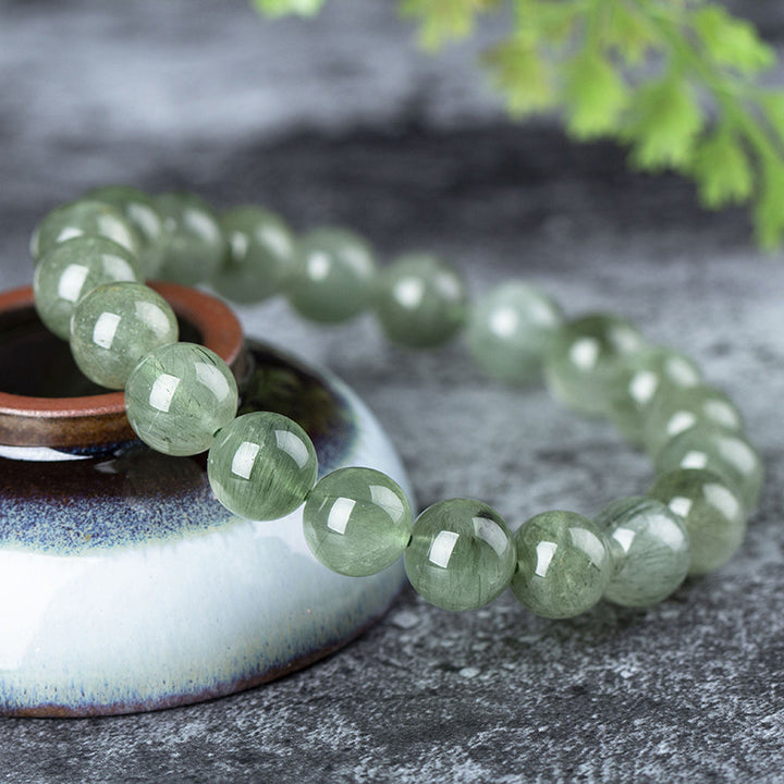 Bransoletka z naturalnego zielonego kryształu Buddha Stones Blessing Wealth