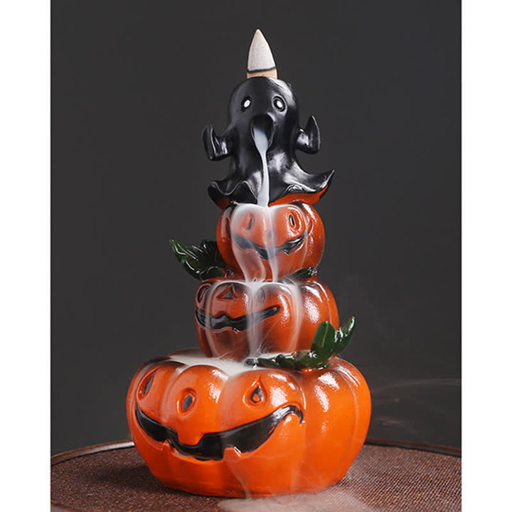 Dynie na Halloween Duch Żywica Cofanie Dymu Fontanna Kadzidło Palnik Dekoracja