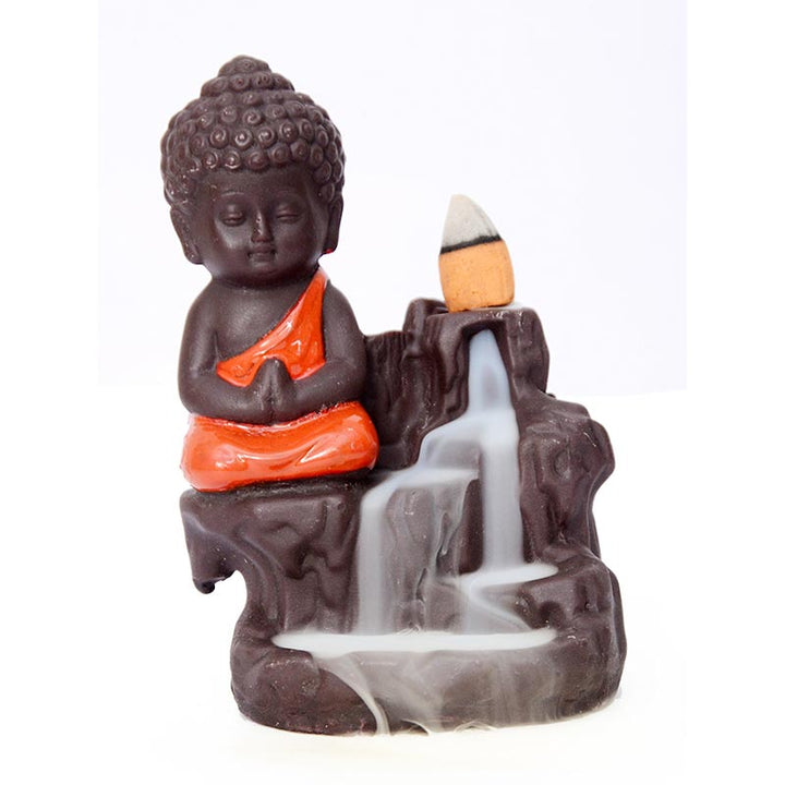 Kamienne Buddha Stones z przepływem wstecznym, fontanna dymna, ceramiczny palnik kadzidełkowy, dekoracja