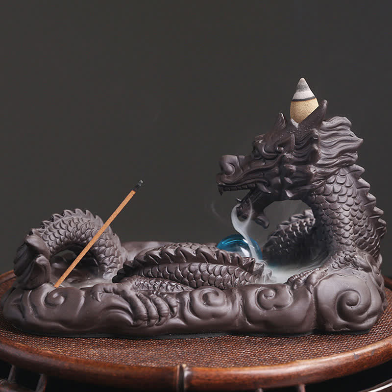 Dekoracja kadzielnicy chroniąca kwiaty Dragon Playing Ball